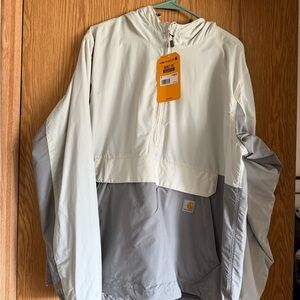 Carhartt Rain Defender Jacket in Cream and Gray